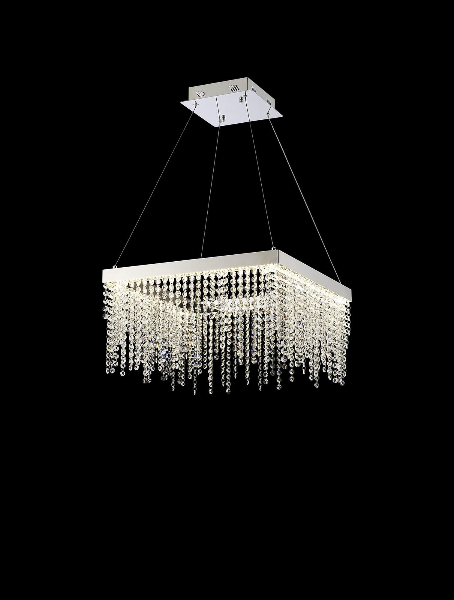 IL32862  Bano Square Dimmable Pendant 29W LED Polished Chrome